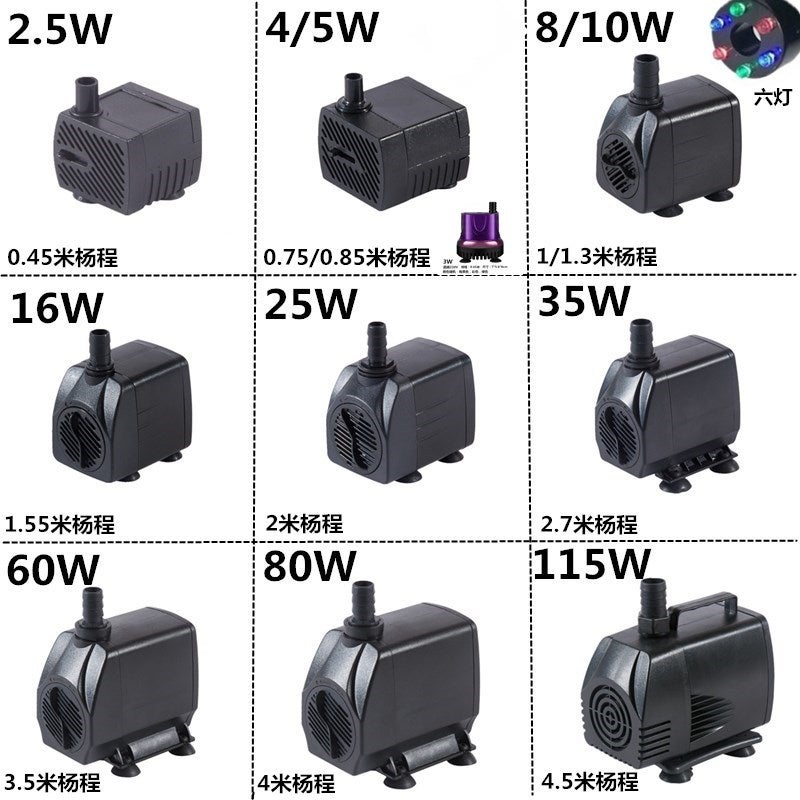 Manufacturer Mini Water Pump Rockery Landscaping Fountain Water Pump Micro Aquarium Fish Tank Water Pump Multi-Function Submersible Pump 220V - Image 2
